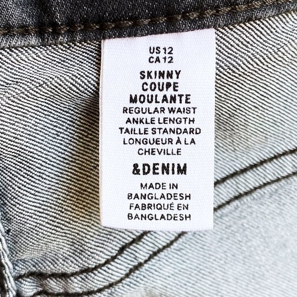 & Denim Jeans Skinny Ankle Length Coupe Moulante Jeans 12 - Picture 4 of 8